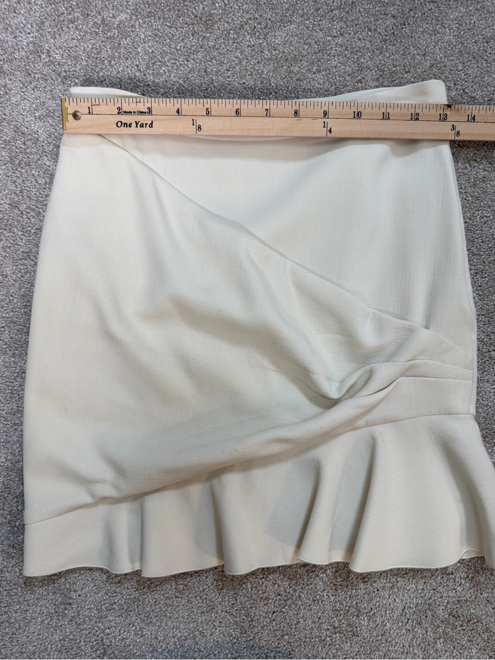 EMILIO PUCCI | Ivory Virgin Wool Draped Ruffle Mini Skirt | IT 40 / US 6 - Picture 8 of 16